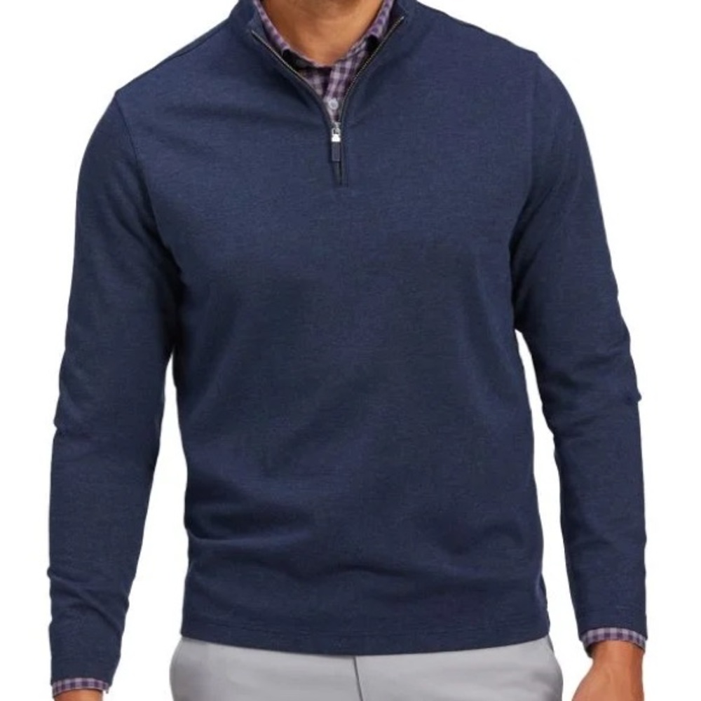 Mizzen+Main Dark Blue Zip-Up Sweater